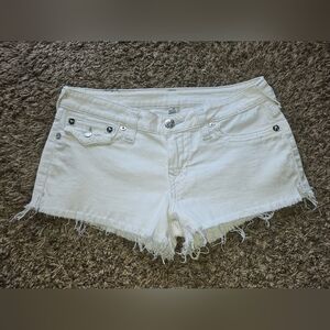 Women's Size 30 True Religion White Denim Jean Shorts